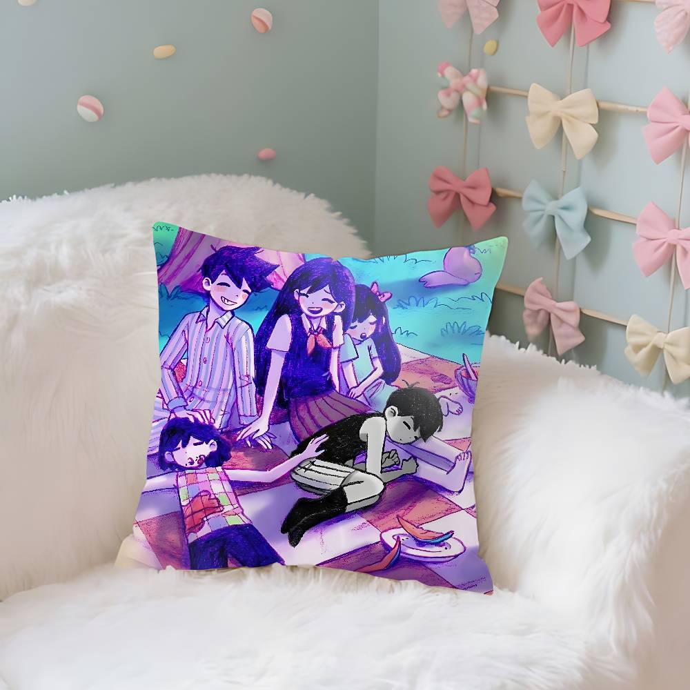 Anime Cool OOmoriS Case Plush Fabric Soft Pillowcase Double Sided Print Cushion Cover Household Gifts