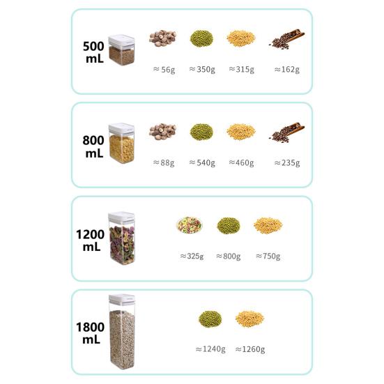 Sealed Tank Food Storage Container with Lid Moisture-Proof Dust-Proof Large