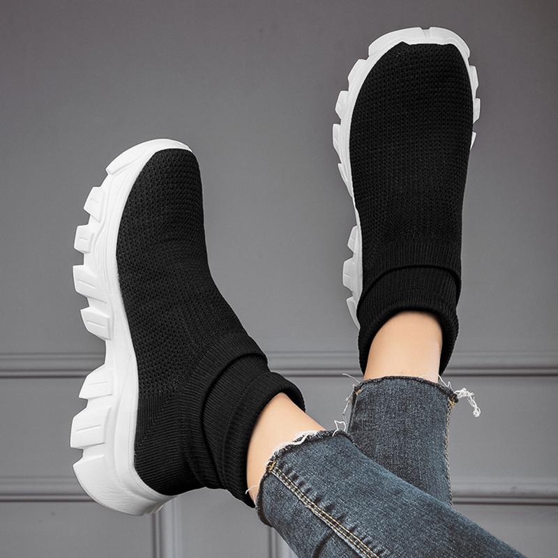 Fashion Knit Men Casual Sneakers Comfortable Socks Walking Shoes Couple Comfortable Outdoor Wear-resistant Trainer Running Shoes