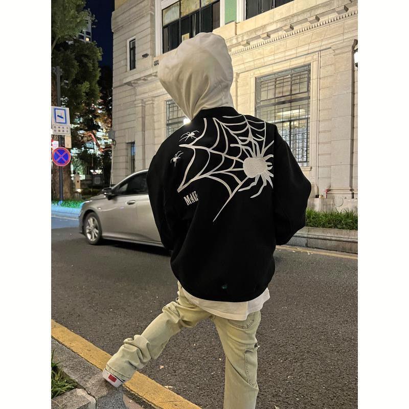 Бейсбольная форма для мужчин и женщин, весна и осень, новые свободные куртки для пар от National Fashion Spider