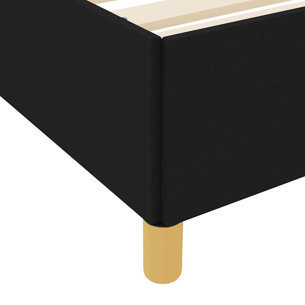 Bed Frame with Mattress Black 80 x 200 cm Fabric