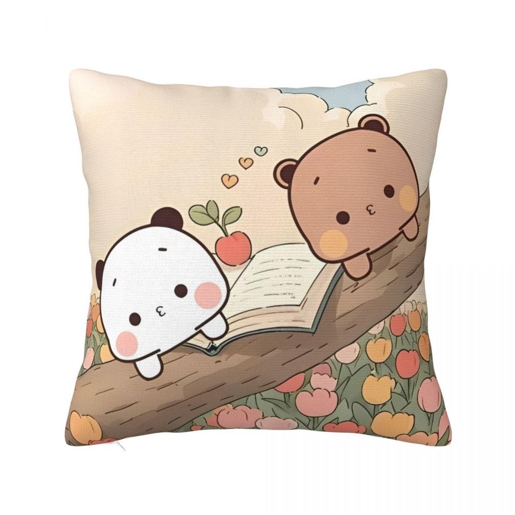 Bubu And Dudu Kawaill Couple Bears Pillowcases Merch Soft Cushion Cover Decoration Throw Pillow Case Cover Home Multi-Size