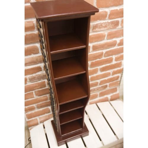 Antique Piano Keyboard and CD Holder (Brown)