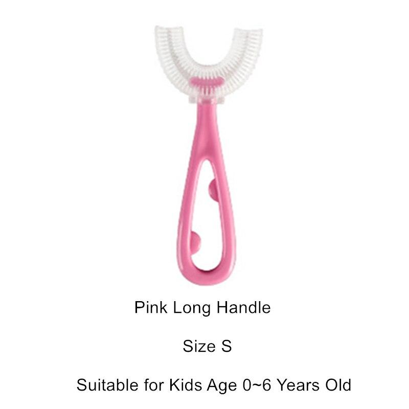 1 шт., детская зубная щетка U-образной формы, детская силиконовая зубная щетка для детей, ручная тренировочная щетка для зубов для малышей, щетка для чистки рта