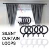 32PCS Plastic Curtain Grommets Nanoscale Low Noise Silence Sliding Roman Rings Inner Diameter 30/42mm Curtain Eyelet Rings