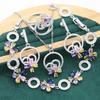 Popular Anti Allergy Zircon Bracelet Earrings Earrings Bride Jewelry Set