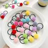 10 Pcs Children Hair Rope Plush Ball High Elasticity Anti-slip Reusable Ponytail Holder Kids Hair Bands Mini Hair Ties Girl Rubber Bands