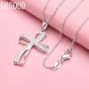 Серебряный крест 925 пробы с фианитами AAA Модное ювелирное изделие