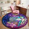 Fantasy Unicorn Parade round carpet Chair cushion Round Entryway Rug, Soft Round Rugs for Living Room, Bedroom, Circle Carpet decor gifts
