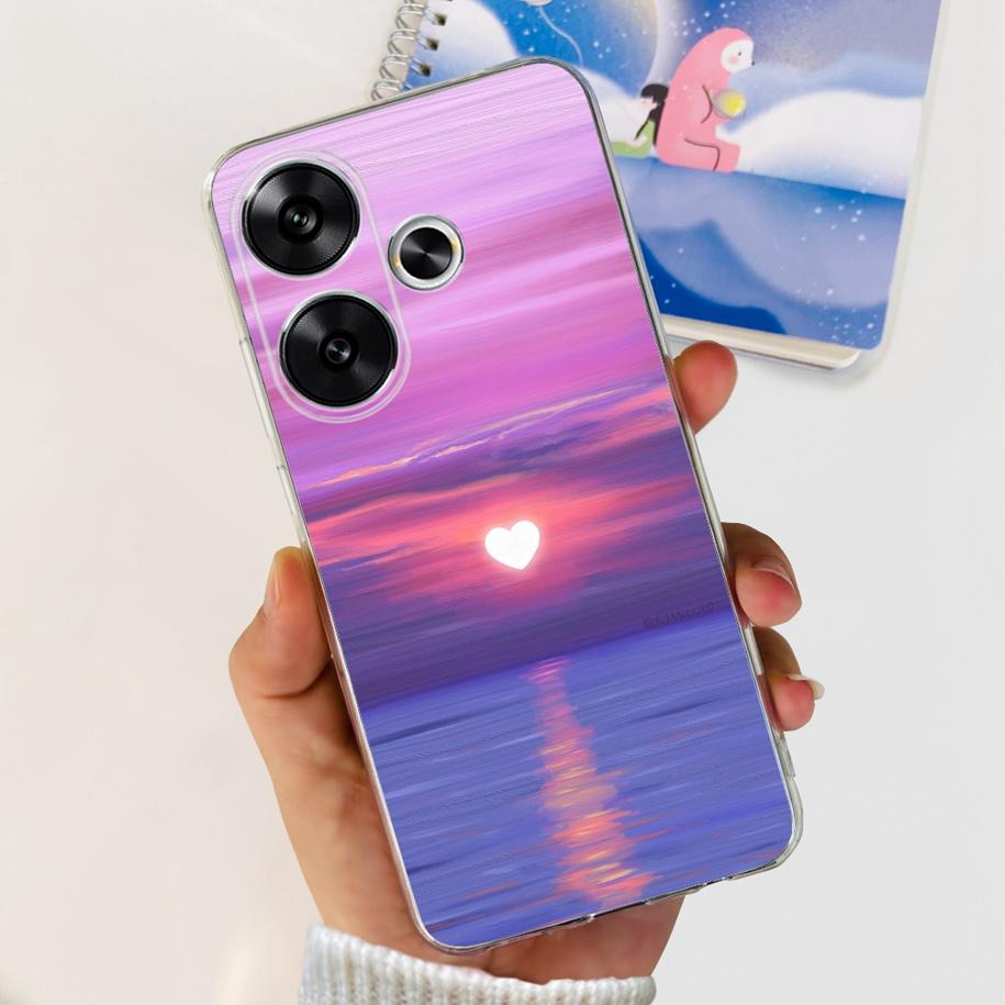 For Xiaomi Poco F6 Case Popular Butterfly Flower Soft Clear Silicone TPU Back Cover For Xiaomi Poco F6 5G F 6 PocoF6 Phone Cases
