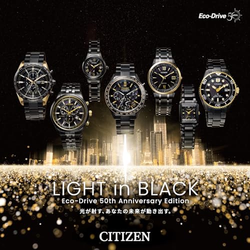CITIZEN Wristwatch AT2576-68E Light-powered Eco-Drive Limited Model COLLECTION Mens Black Gold Date Second Hand
