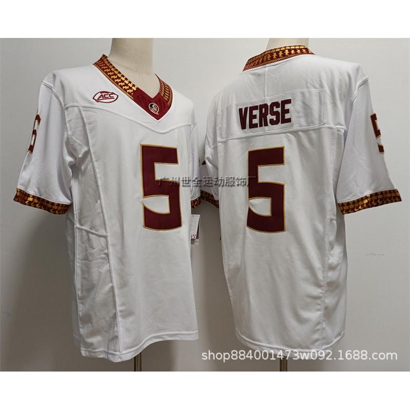 Mens Florida State Seminoles Football Jersey Cotton Blend Embroidered NCAA Team Sport Shirt Running Gym Outdoor Activities