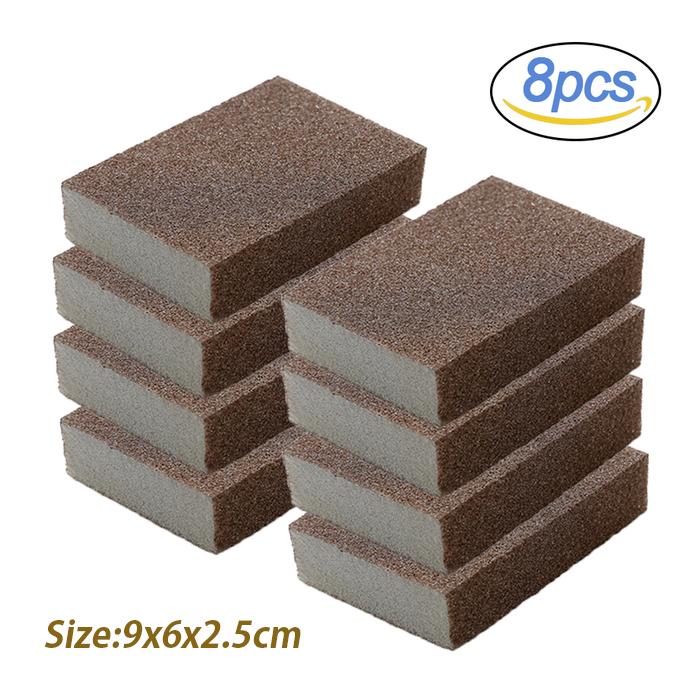 1/2/4/6/8Pcs Carborundum Removing Rust Cleaning Brush Descaling Clean Rub for Cooktop Pot Kitchen Sponge
