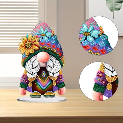 Алмазная живопись, набор украшений для столешницы, акрил 5D DIY, алмазное искусство, настольные украшения, садовый гном для офисного декора рабочего стола