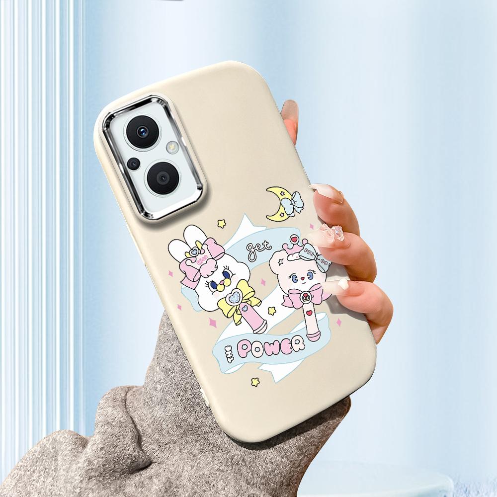 For Vivo V23 V25 V27 V29 V30 Y27S Y28 Y33S Y36 Infinix Hot30I Hot40 Tecno Spark20 Cartoon Black Cat Silver Edge Soft Liquid Silicone Protective Casing