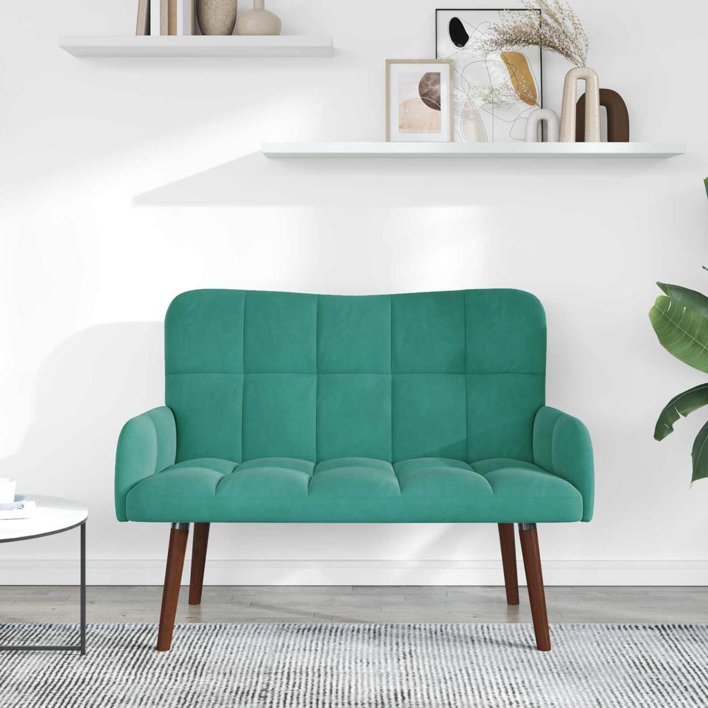2 Seater Sofa Turquoise 115 x 61 x 87 cm Velvet (V)