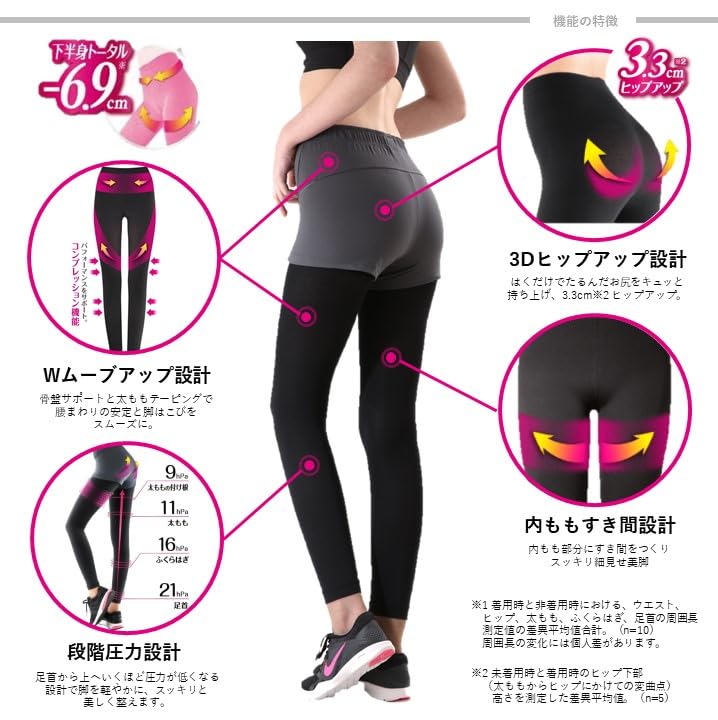 Slim Walk Leggings Black Compression Leggings Beau-Acty L-LL