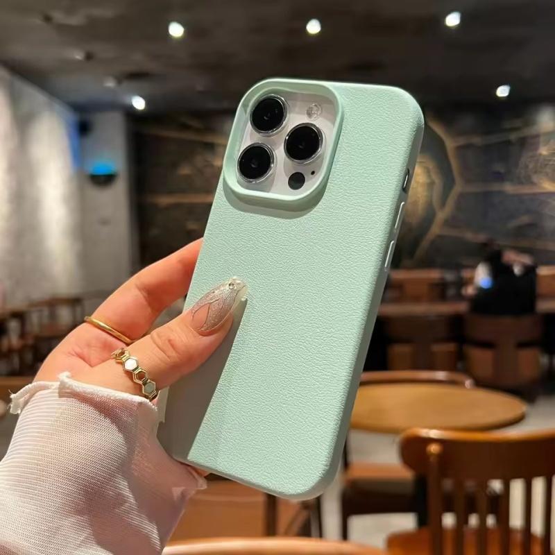 Роскошный силиконовый кожаный чехол для телефона Litchi Lines для iPhone 16 15 14 13 12 11 Pro Max X XS XR Max Plus, мягкий противоударный чехол с полным покрытием
