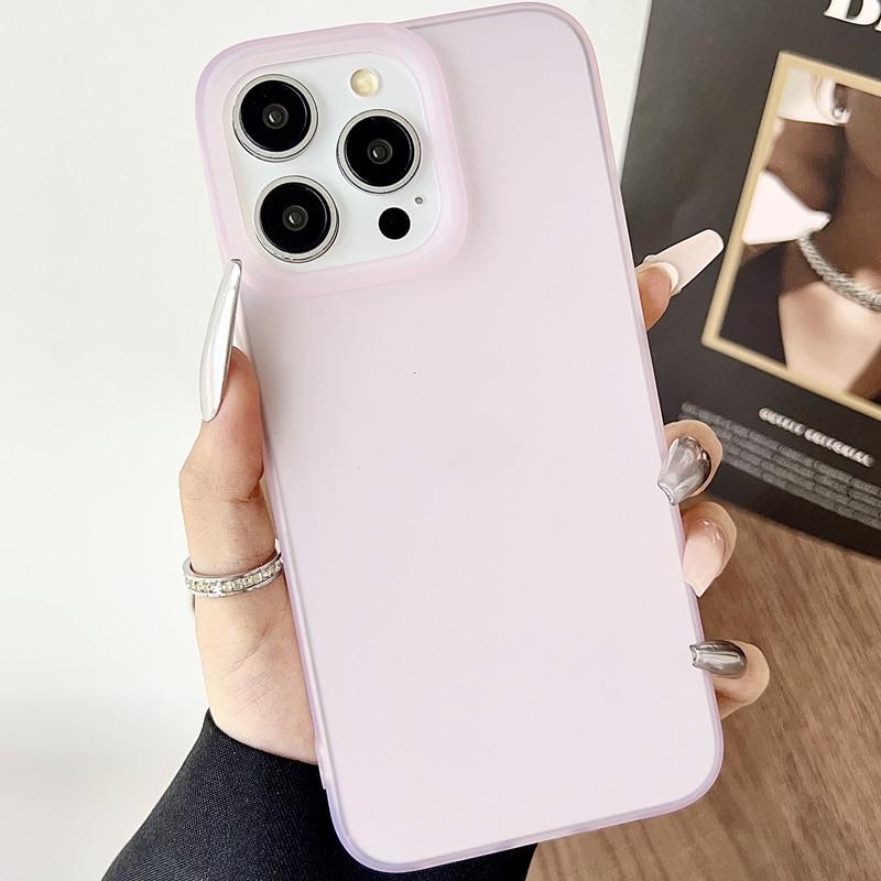 Frosted Large Hole Transparent Silicone Case for iPhone 11 to 17