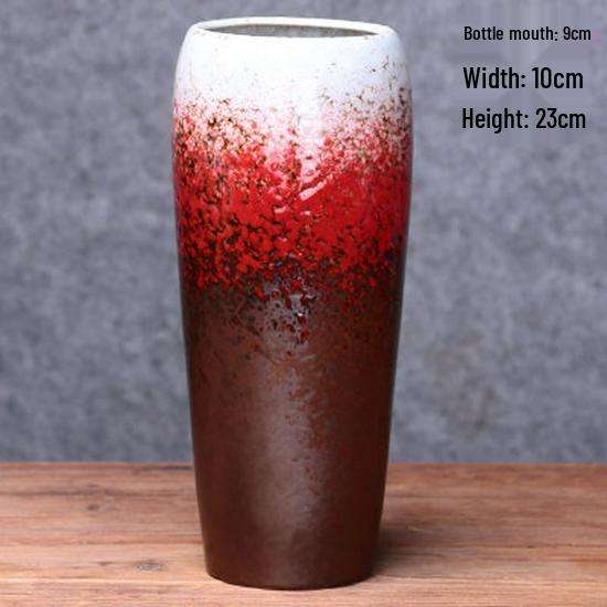 Европейская минималистичная керамическая напольная ваза для гостиной - Икебана и сухоцветы