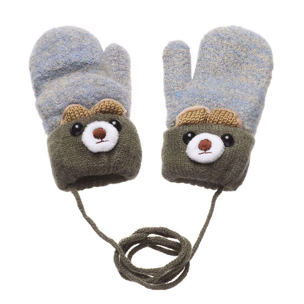 New Hot Elastic Boys Girls Cute Cartoon Kids Gloves Knitted Mittens Thick Warm
