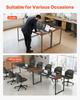 Computer Desk, 160 cm Office Gaming Desk for Home Office, Writing Study Work Modern Simple Table with Metal Frame for Large Legroom, Rustic Brown and