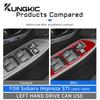 Наклейка для Subaru Impreza STI 2002 2003 2004 автомобиля, панель переключателя подъема окна, кнопка панели, накладка из настоящего углеродного волокна