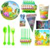 Dinosaur Theme Volcano Birthday Party Supplies Favor Kids Tableware Decoration