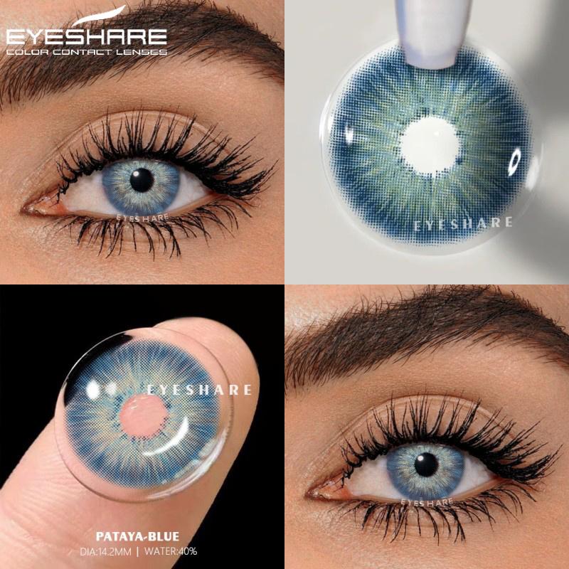 Fashion Color Contact Lenses 1 Pair Colored Contacts for Eyes Blue Eyes Lenses Yearly Gray Pupils Cosmetic Green Lenses
