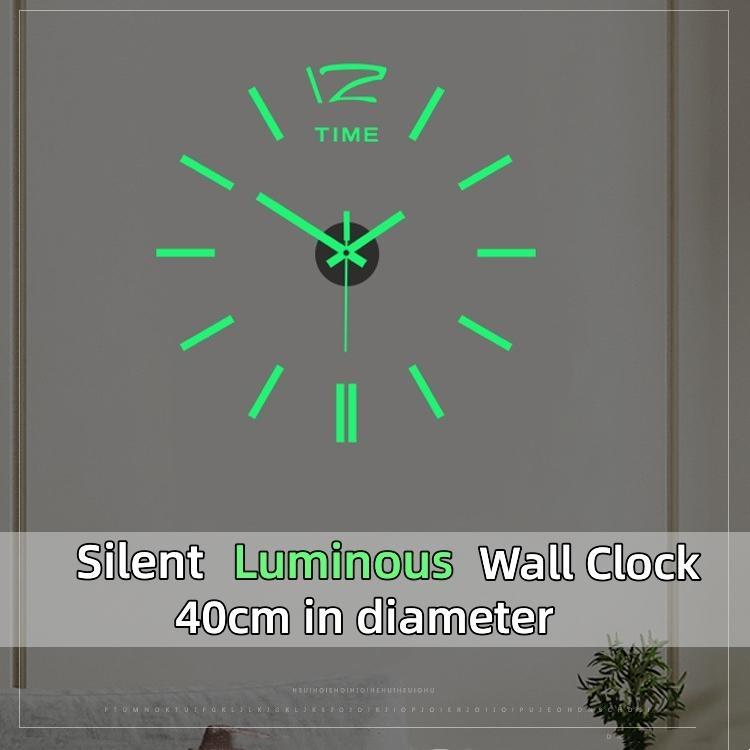 DIY Luminous Wall Clock, Mute, with Installation Accessories, Diameter 40cm