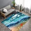 3D Пляжные Морские Ковры Домашний Декор Галька Пруд с Лотосами Ковер для Гостиной Ковер для Спальни для Мальчиков Напольный Коврик Мягкий Кухонный Коврик Придверный Коврик