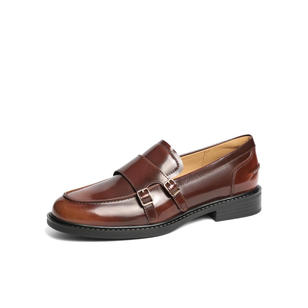 Belle Leisure Comfortable Commuting Le Fu Shoes Women's 2025 Spring New Shopping Mall Same Genuine Leather Fashion Shoes