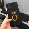 Для Samsung Galaxy A34 A 34 5G Чехол Роскошный Милый 26 Букв Цветы Корона Силиконовая Задняя Крышка Для Samsung A34 A 34 5G Чехол для Телефона