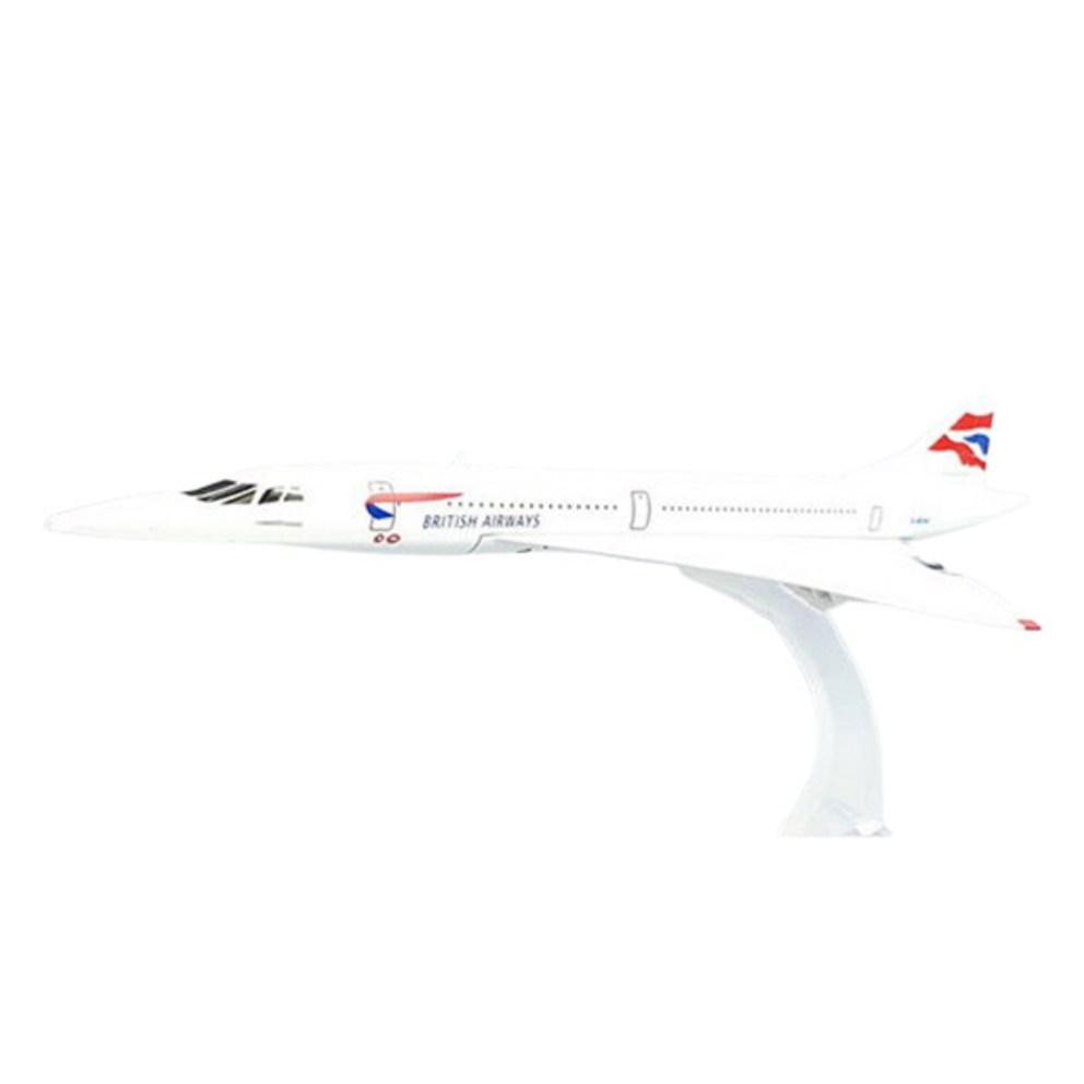 Premium 16cm Die-cast Alloy Model Airplane - 42 UK Concorde Replica