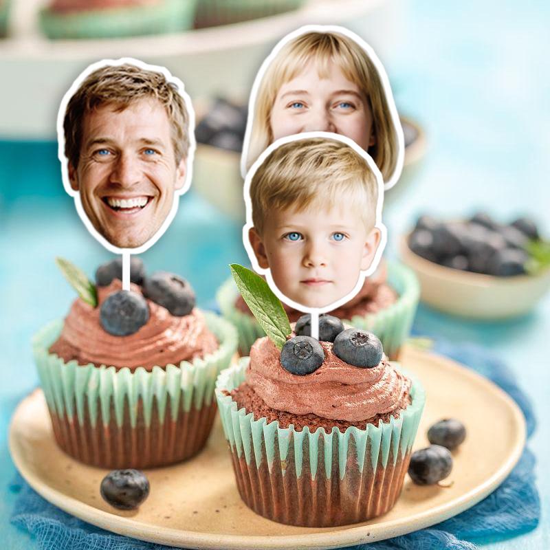 Индивидуальные персонализированные наклейки на лицо День рождения Свадьба DIY Декор Бумажные топперы для торта Баннер Милый питомец Индивидуальные Наклейки Подвеска