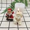 3D Christmas Santa Claus Silicone Candle Mold DIY Gypsum Soap Resin Ice Mould Candle Making Tool Small Bell Christmas Decor Gift