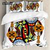 Sugar Skull Duvet Cover Set,Sugar Killer Calaveras Framework Day of The Dead Vintage Gothic Design Print,Skull Bedding Set