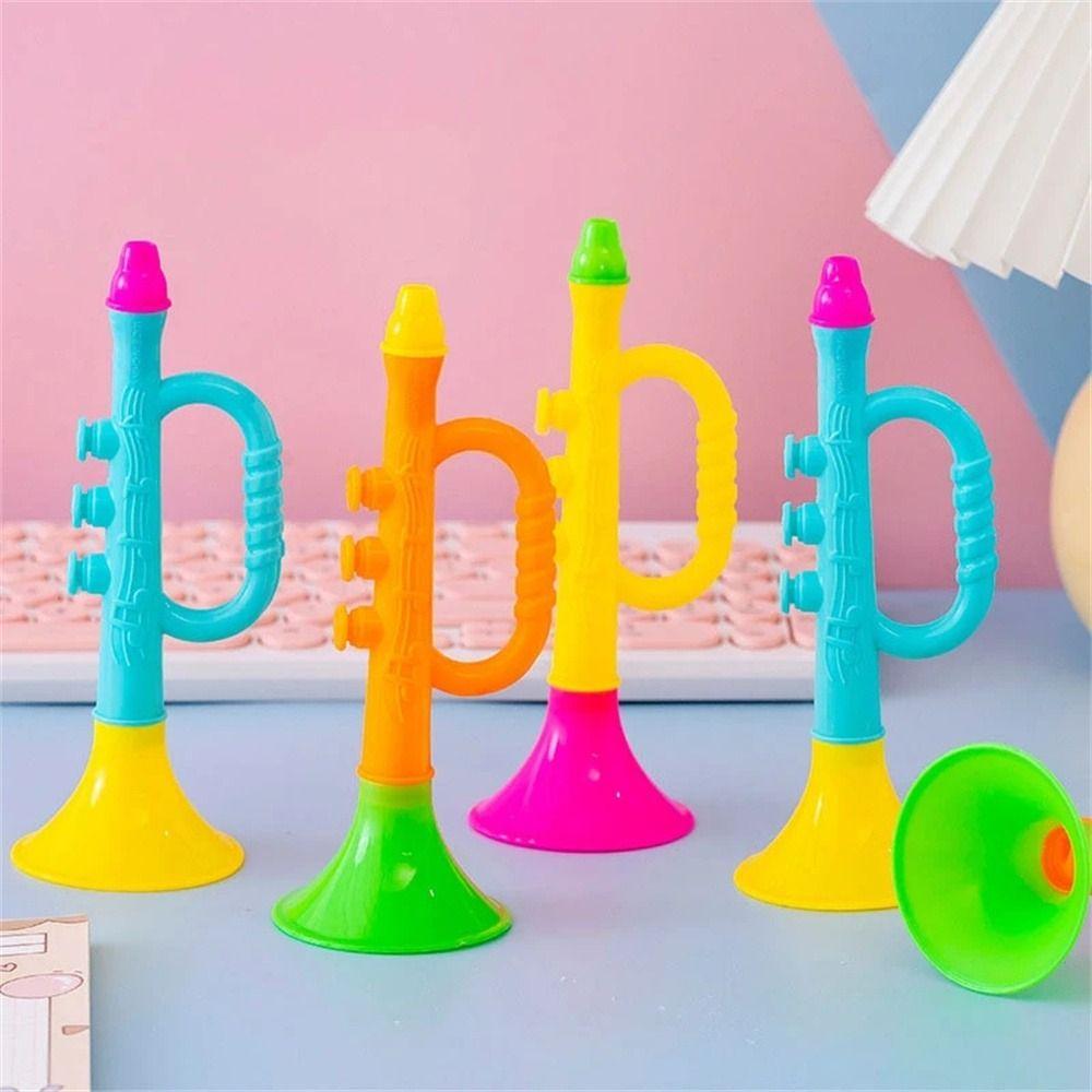 Girl 17CM Children Colorful Best Gift Plastic Trumpet Kids Trumpet Baby Horn Toy Baby Music Toys