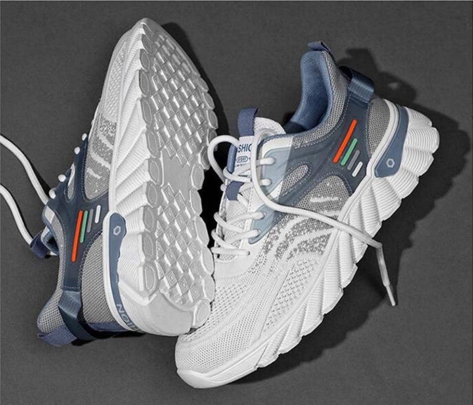Модные осенние мужские кроссовки 2024 года, новые дышащие эластичные кроссовки с воздушной подушкой для бега, спортивные кроссовки для тенниса, нескользящие баскетбольные кроссовки