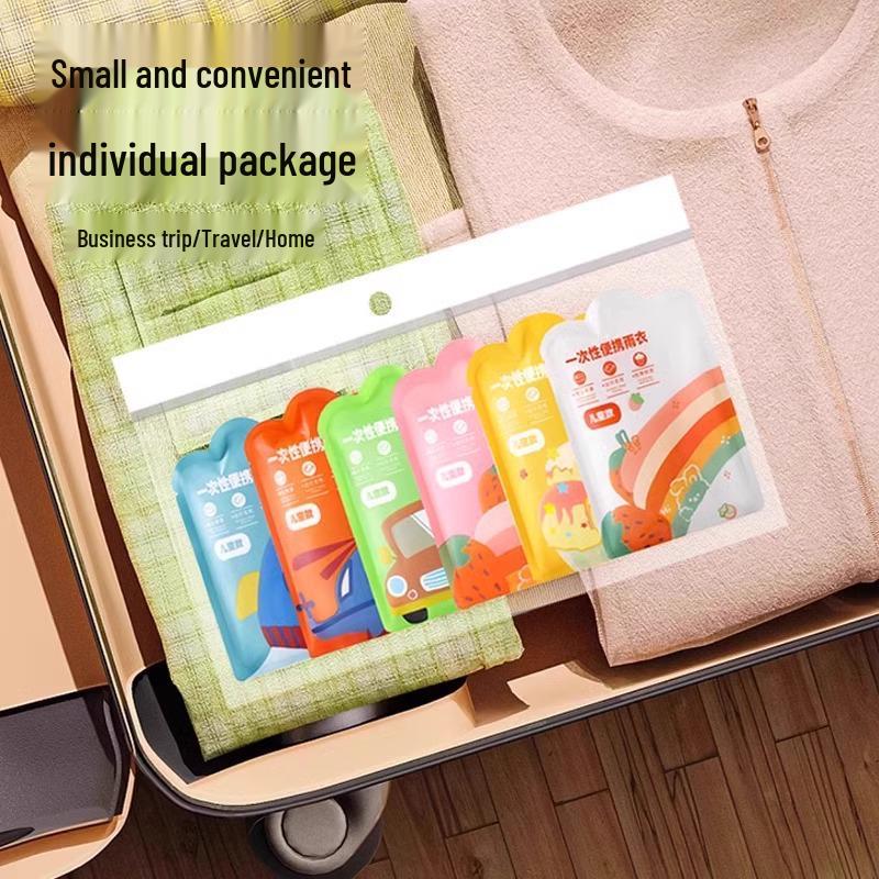 Детский и взрослый портативный водонепроницаемый пончо - Универсальный утолщенный дождевик для школы, путешествий и прогулок