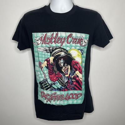 Винтажная черная футболка унисекс Motley Crue Dr Feelgood Crue's Back 1989 года