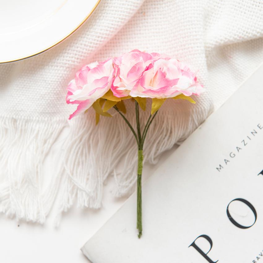 18 шт. Искусственные цветы Мини шелковый букет Свадебный декоративный DIY Венок Рождественское украшение Ваза для дома сада Скрапбукинг