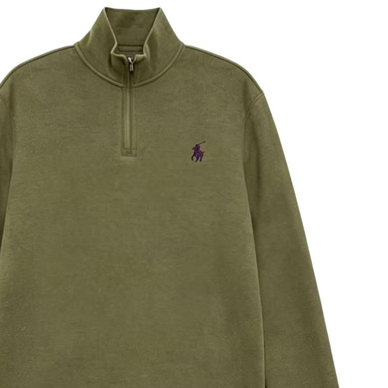 Polo Ralph Lauren Весна-Лето 25 Толстовка с полумолнией и вышитым логотипом, с длинным рукавом, стандартный крой, мужская толстовка 710635035-006