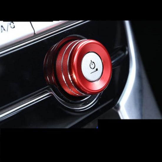 Центральный регулятор громкости автомобиля из алюминиевого сплава, кольцевая крышка, подходит для Jaguar F-pace XE XF 2016-авто