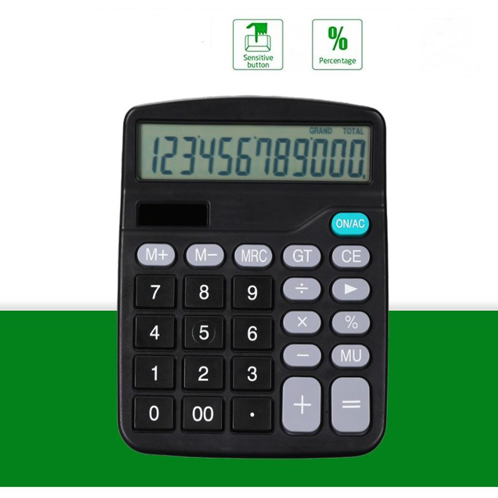 Настольный калькулятор 12-значный большой и ЖК-дисплей большие кнопки Калькуляторы на солнечной энергии и батарее
