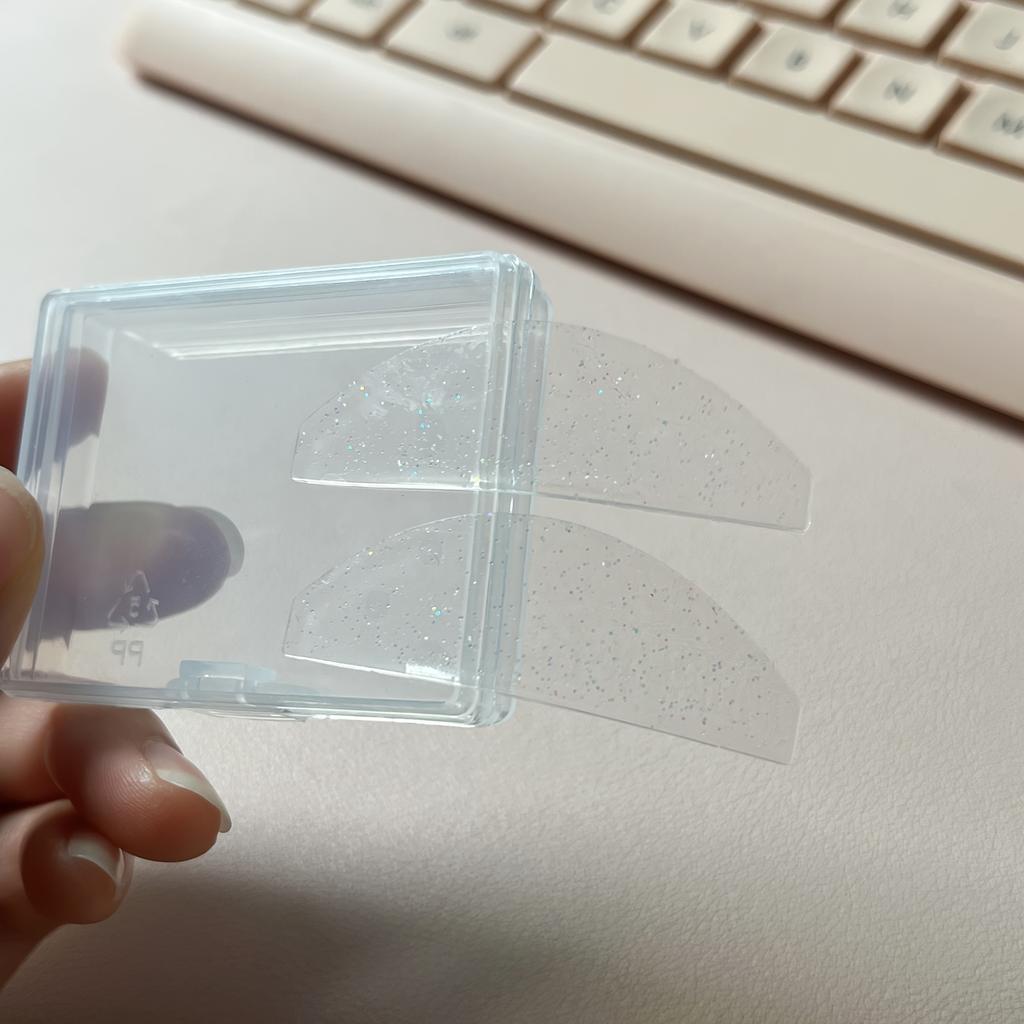 1 Pair Silicone Eyelash Perming Pads Professional Lash Curling and Lifting Tool with Sparkle Finish for Keratin Eyelash Extension