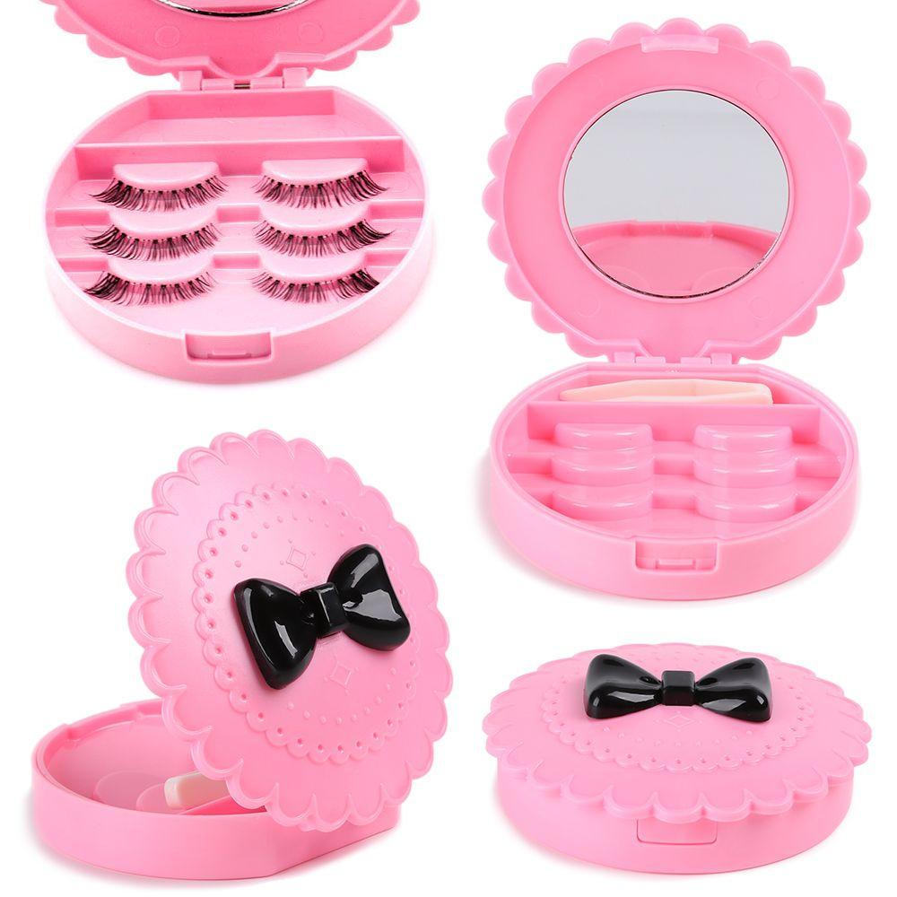 Beauty Plastic Mirror Case Lashes Container Box Makeup Tool Lashes Organizer False Eyelash Box