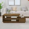 Coffee Table, Honey Brown, 120x50x40.5cm, Solid Pine Wood