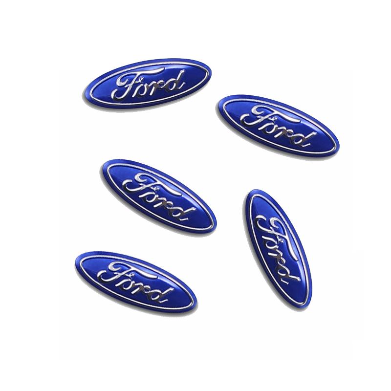 VOPL3 5/10Pcs Car Logo Control Key Emblem Stickers Accessories For Ford S MAX Ranger Focus Fiesta Mondeo Kuga Mustang Escort Transit
