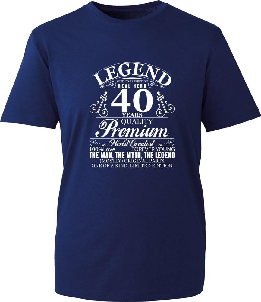Aged To Perfection 40th Birthday Tshirt The Unisex Myth Legend Fathers Day Top